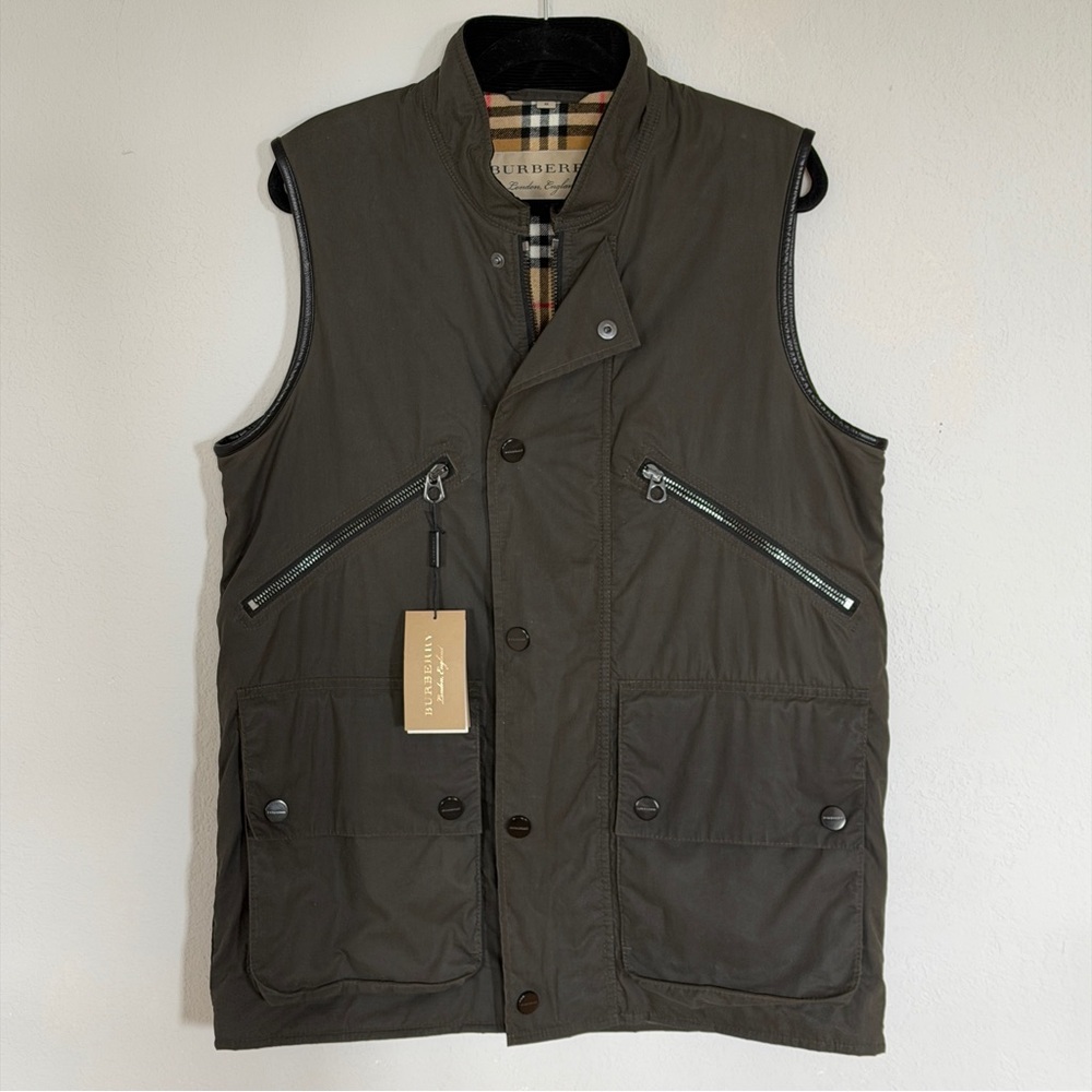 Burberry Men's Olive Green Vest